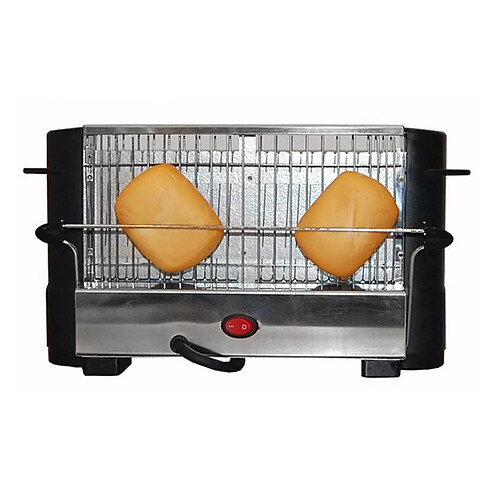 Totalcadeau Grille pain en acier inoxydable 800W noir - Grille pain desgin et original pas cher