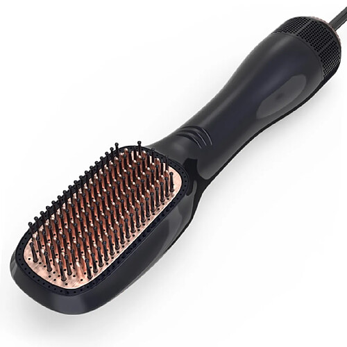 Universal Sèche-cheveux en céramique à un pas Brosse à lisser 1200W Brosse à lisser ionique Carding pour sèche-cheveux Maison Salon & Voyages |(Or)