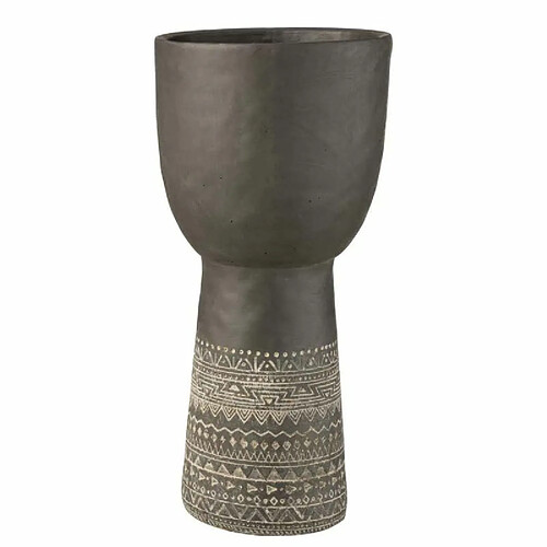 Paris Prix Cache-Pot Déco en Ciment Ethnic 50cm Gris