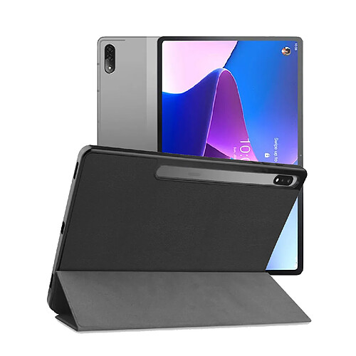 Visiodirect Etui en simili cuir pour Lenovo Tab P12 Pro 12.6" - Noir