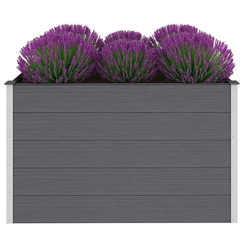 Maison Chic Jardinière,Lit surélevé de jardin - Bac à fleurs - pot de fleur WPC 150x100x91 cm Gris -GKD97910