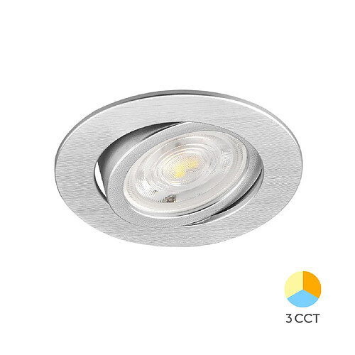 BRAYTRON Spot LED encastrable 3en1 rond Alu 7W IP20