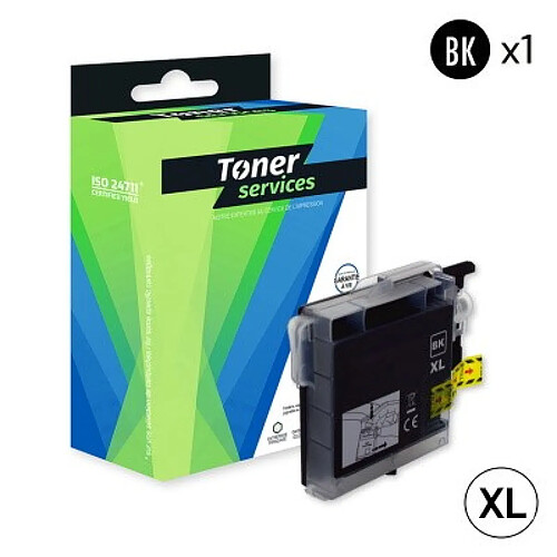 TONER SERVICES Compatible Brother LC1100 Cartouche Noir LC1100BK (Saturne)