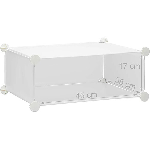 Helloshop26 Meuble à chaussures étagère armoire rangement 10 casiers 20 paires 90 cm blanc 13_0001633_2