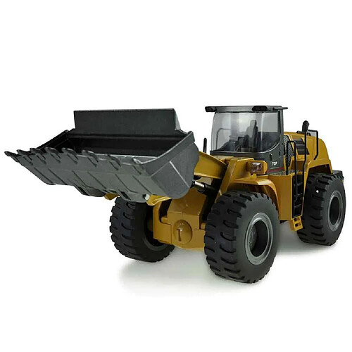 Excavateur Engin de Chantier TractoPelle Semi Metal V3 1:14 2.4 GHZ Lumière et Son