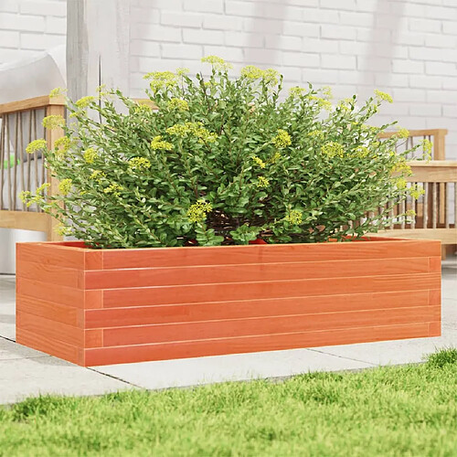 vidaXL Jardinière cire marron 90x40x23 cm bois de pin massif