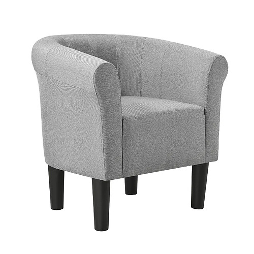 Fauteuil Jelgava 70 x 70 x 58 cm Gris Clair [en.casa]