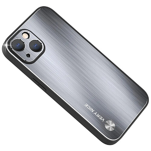 Coque en TPU + alliage d'aluminium anti-rayures pour votre iPhone 14 - argent