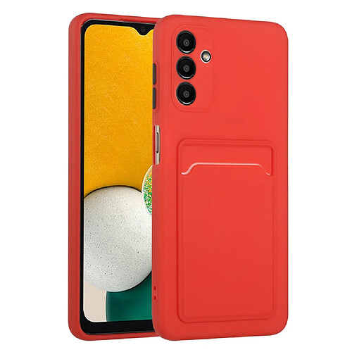 Coque en TPU antichoc avec porte-carte rouge pour votre Samsung Galaxy A13 5G