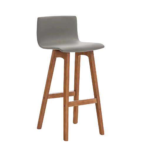 Non Tabouret de bar Taunus simili cuir noyer