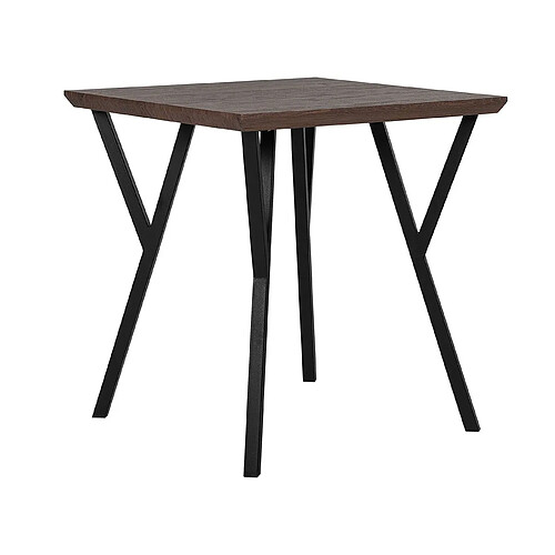 Beliani Table de repas BRAVO Bois foncé