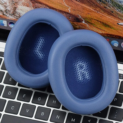 Wewoo Coussinets Mousse Pour JBL Everest Elite 750NC Casque imitation cuir + douce couverture de protection des écouteurs cache-oreillesune paire bleu