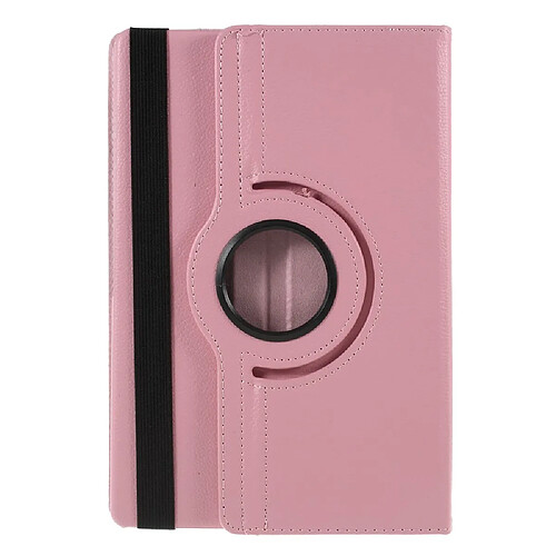 Etui en PU litchi rose avec béquille rotative à 360° pour votre Samsung Galaxy Tab S5e SM-T720