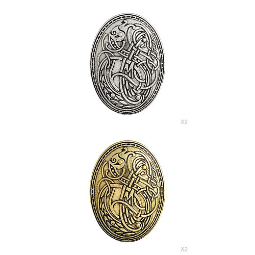 4 Broches de Bouclier Viking Médiéval épingles Manteau Châle écharpe Boucle Ardillon Bijoux Nordiques