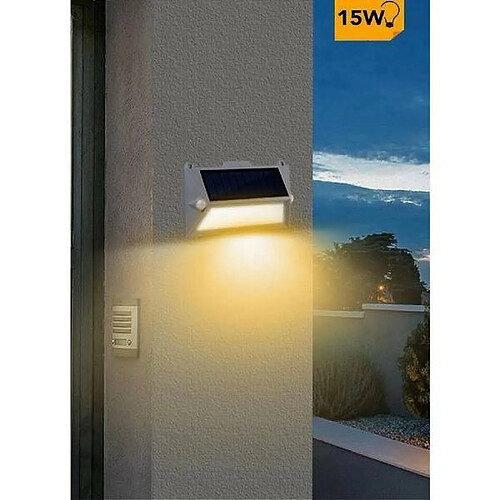 Tradex LED AVEC PANNEAU SOLAIRE DOUBLE DETECTEUR DE MOUVEMENT TWILIGHT YH0408-PIR