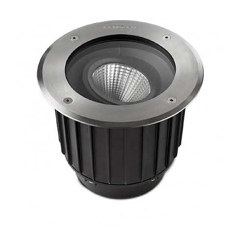 Leds C4 Spot Gea Cob LED, 9W 4000K, encastrable, acier inoxydable, aluminium et verre