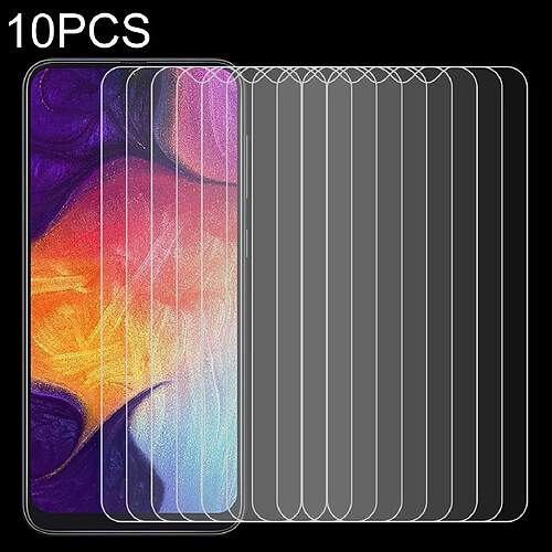 Wewoo Film de verre trempé de 10 PCS 0.26mm 9H 2.5D pour Galaxy A50