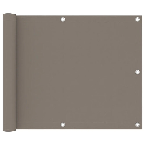 vidaXL Écran de balcon Taupe 75x500 cm Tissu Oxford