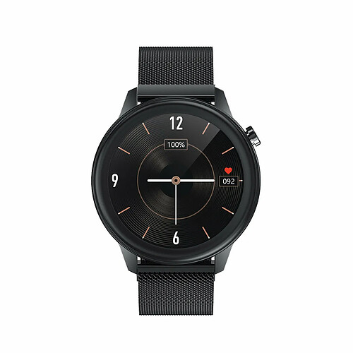 Chrono Montre Connectée pour hommes femmes Montre de Mesure de la température corporelle de l'oxygène sanguin et de la fréquence Cardiaque Montre de Surveillance du Sommeil traqueurs d'activité avec écran Tactile pour iOS Android-Noir2