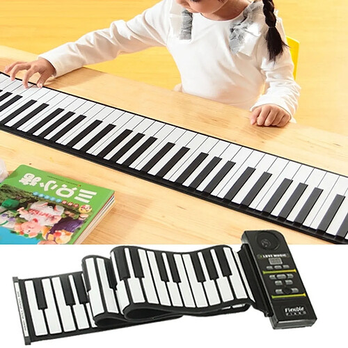 Wewoo Clavier Piano Flexible 88 touches MIDI Portable Roll Up 133 x 14,2 x 0,6 cm