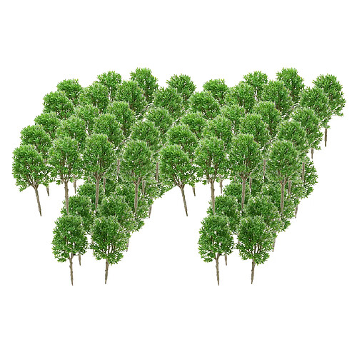 Lot 60pcs Arbres Modèles en Plastique 20cm pour Décoration Paysage Modélisme Ferroviaire Échelle 1/30