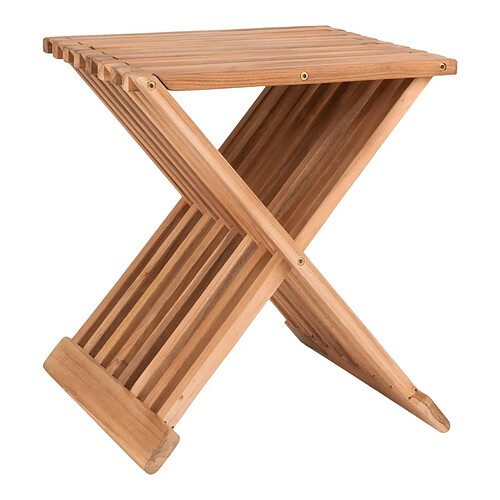 EPIKASA Tabouret Bas Erto, Marron, Bois, 35x40x45 cm