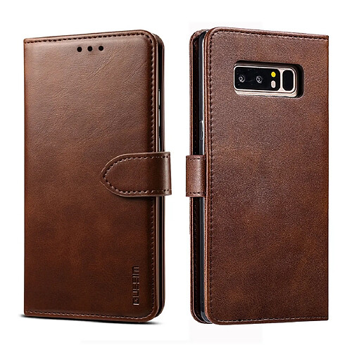 Wewoo Housse Coque Pour Galaxy Note 8 GUSSIM Business Style Étui en cuir à rabat horizontal avec support et fentes cartes et portefeuille marron