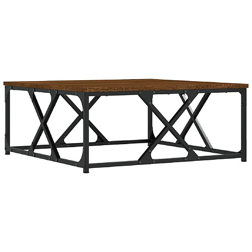 ComfortXL Table Basse Chêne Marron 70x70x30 Cm Bois D'ingénierie