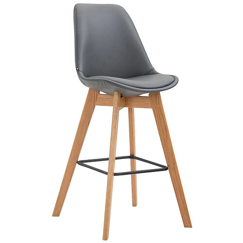 Non Tabouret de bar Metz simili cuir Natura