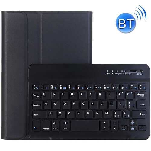 Wewoo Clavier QWERTY noir pour iPad Mini 4 Ultra-mince ABS Bluetooth Horizontal Housse en cuir avec support