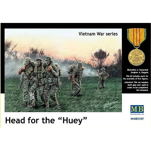 Master Box Figurine Mignature Head For The Huey Vietnam