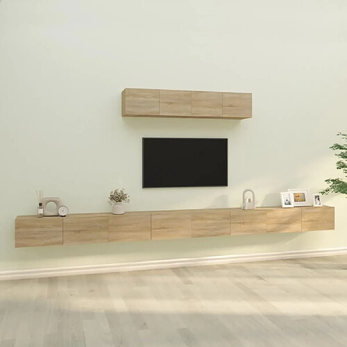 Maison Chic Ensemble de meubles TV 6 pcs | Banc TV Moderne pour salon | Meuble de Rangement - Chêne sonoma Bois d'ingénierie -MN18314