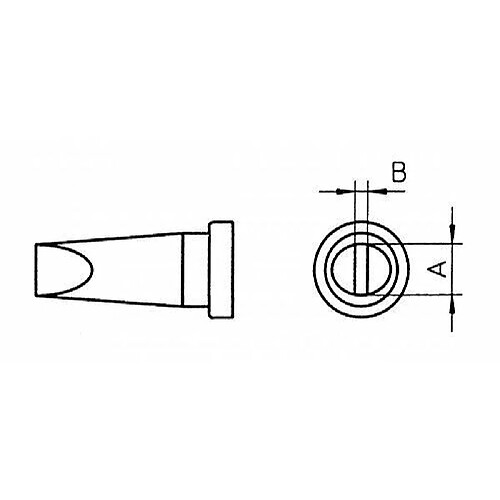 Panne de fer à souder forme de burin, droite Weller Professional T0054444099 Taille de la panne 1.6 mm 1 pc(s)