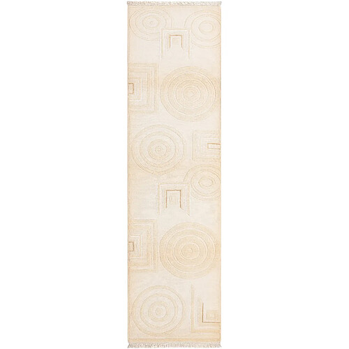 Vidal Tapis de couloir en laine 292x79 beige Darya