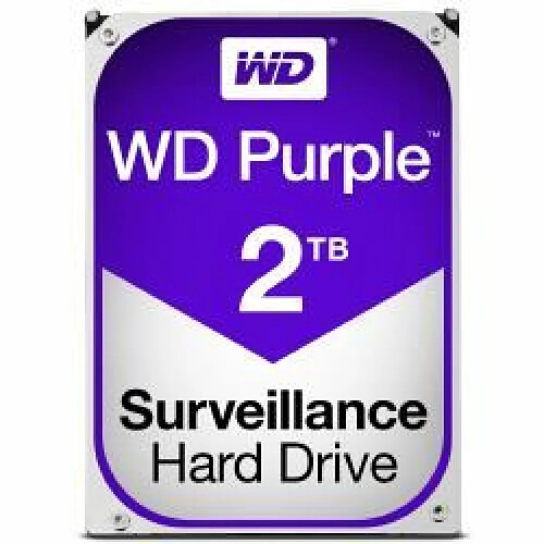 Western Digital Purple Desktop WD20PURX - Disque dur interne de bureau 3.5'' SATA III IntelliPower Mémoire cache 64 Mo 2 To oem