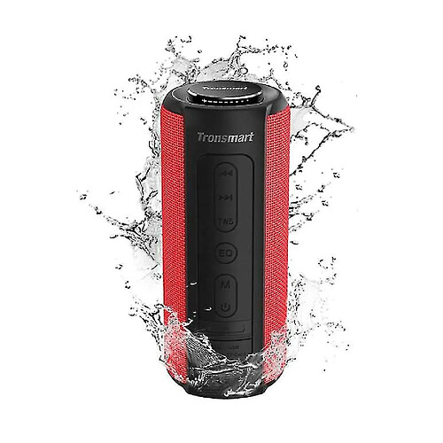 Universal YYH-TRONSMART T6 Plus édition améliorée 40W Speaker Bluetooth extérieur sans fil 5.0 avec connexion NFC, son surround 360, effets Tri-Bass (rouge)