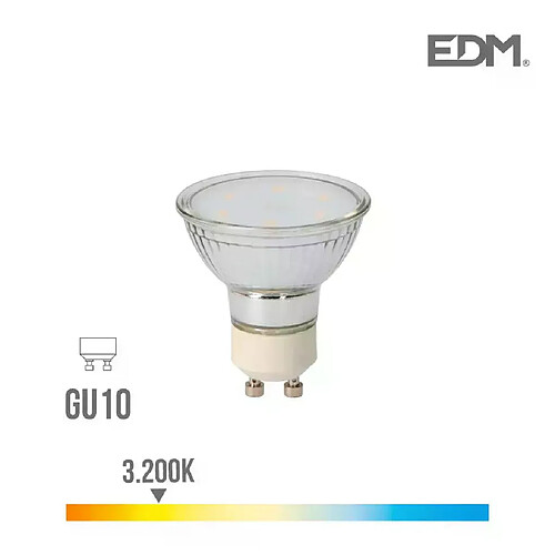 Edm Spot LED GU10 5W Dicroïque équivalent à 40W - Blanc Chaud 3200K