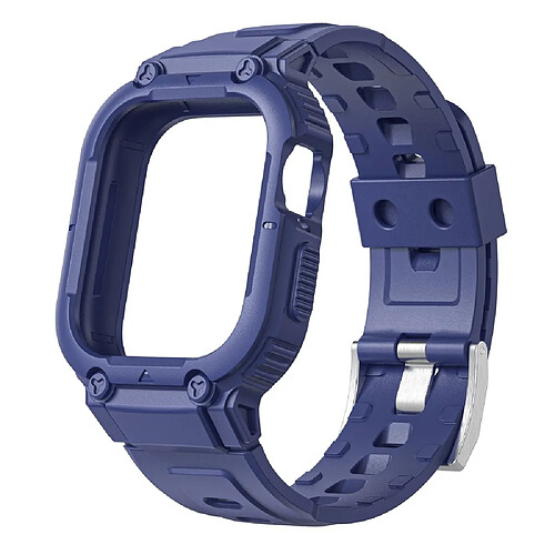 Bracelet en silicone anti-chute pour votre Apple Watch Ultra 49mm - bleu nuit