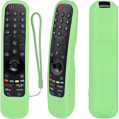 SANAG etui De Protection En Silicone Pour Lg Magique 2021 2022 Telecommande, Mr21Ga Mr21Gc Mr22Ga Mr22Gn, Housse Coque Pour Lg Telecommande, Antiderapage, Antisismique, Lavable(Vert Lumineux)