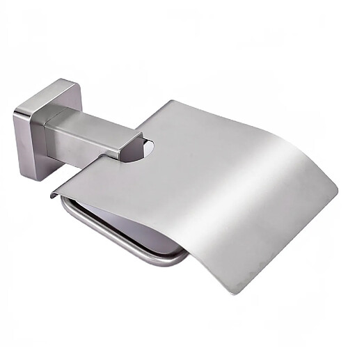 Universal Porte-papier toilette Porte-papier toilette en acier inoxydable avec couvercle étanche Suspension murale | Porte-papiers (argent)