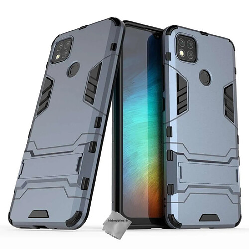 Htdmobiles Coque rigide anti choc pour Xiaomi Redmi 9C + film ecran - BLEU FONCE