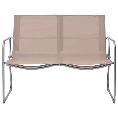 Maison Chic Salon de jardin 4 pcs - Table et chaises d'extérieur - Mobilier/Meubles de jardin Moderne Tissu et acier Taupe -MN72351