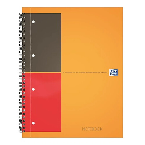 Cahier à spirales Oxford Notebook 23 x 29,7 cm ligné perforé 160 pages