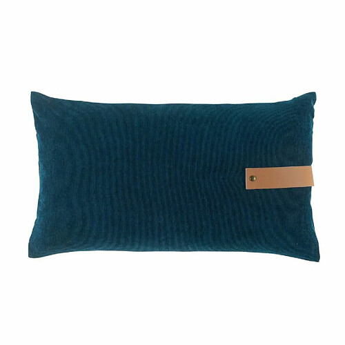 Paris Prix Coussin Déhoussable Velours Milleray 30x50cm Bleu