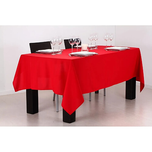 JJA Nappe anti taches rectangulaire 140 x 240 cm - Rouge