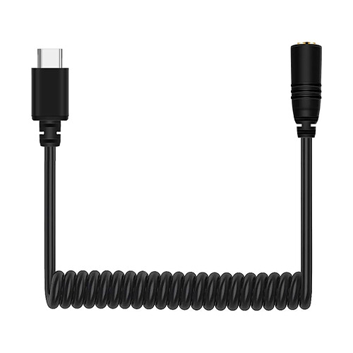 Cordon Enroulé Mâle TRRS à Type-C 3,5 Mm Pour Huawei Plug & Play 3,5 Mm TRRS Mâle