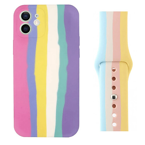 PHONECARE Kit Coque + Bracelet de Couleur pour iPhone 8 / Apple Watch Series SE - 44mm