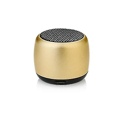 Universal Haut-parleur Bluetooth sans fil Bluetooth portable YYH, coque en métal robuste, lumière LED, 5 heures de jeu (or)