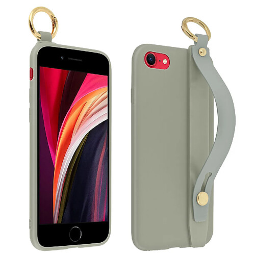 Avizar Coque iPhone SE 2020 / 8 / 7 Souple Poignée de Maintien Support Mousqueton Gris