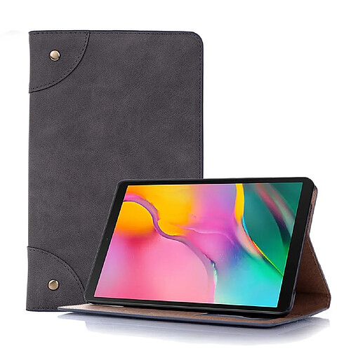 Wewoo Housse Coque Etui à rabat horizontal en cuir de style livre pour Galaxy Tab A 8 2019 P200 / P205avec porte-cartes et porte-cartesavec porte-monnaie Gris